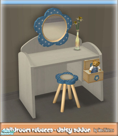 Sims 2 — S2S Daisy Addon - Chair and Mirror Recolor by sims2sisters — This is recolor of Vanity chair and mirror (not
