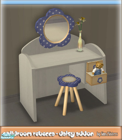 Sims 2 — S2S Daisy Addon - Chair and Mirror Recolor by sims2sisters — This is recolor of Vanity chair and mirror (not