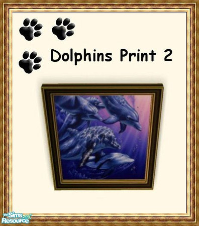 Sims 2 — Purple Dolphins Nursery -  Dolphins Art 2 - Mrs Badger by MinnieMinPin — 2 Tiled. 