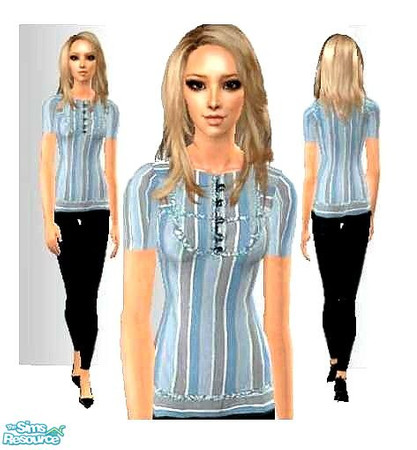 Sims 2 — Casual Tops & Jeans collection 4/4 by bittymittenz — Blue shirt and jeans for adult females. You will need