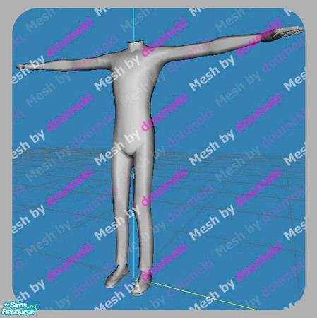 Sims 2 — Mesh Teen Sandalias by doumeki — Teen Mesh for Sandalias C o l l e c t i o n