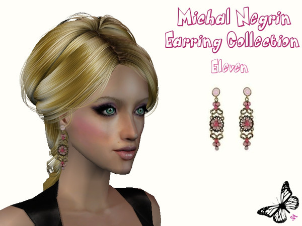Sims 2 — Michal Negrin Earring Set - Earring 11 by sinful_aussie — A collection of earrings featuring the designs of