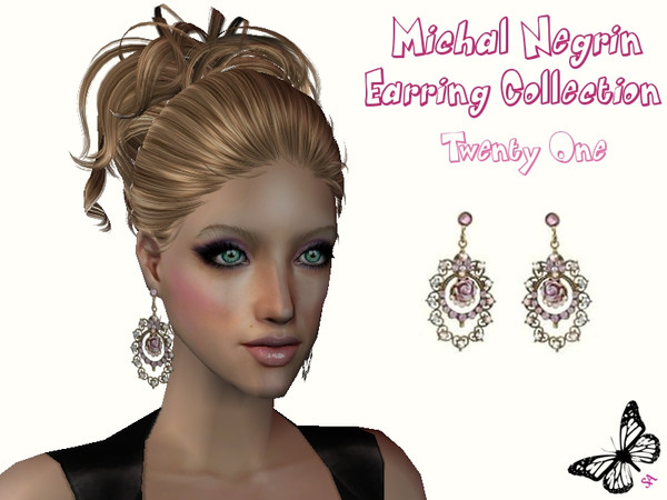 Sims 2 — Michal Negrin Earring Set - Earring 21 by sinful_aussie — A collection of earrings featuring the designs of