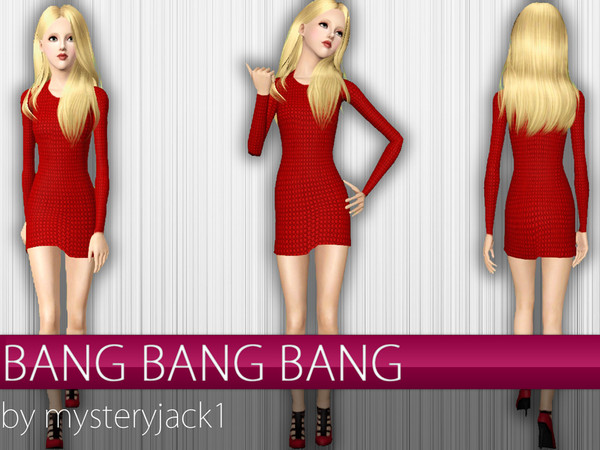 Sims 3 — Bang Bang Bang by mysteryjack1 — A long sleeved sequined dress :)