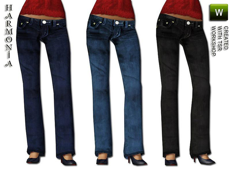 The Sims Resource - Slim Boot Jeans