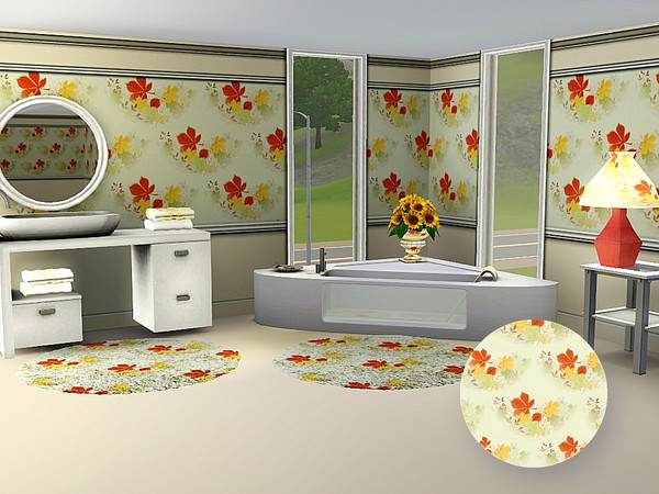 Sims 3 — marcorse_fall swag pattern by marcorse — A swag of autumn toned leaves.