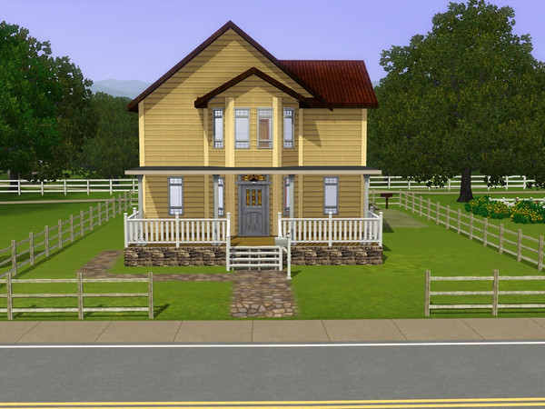 Sims 3 — Ely Road by Santera — 2 Story Unfurnished, 3 Bed Room, 2 Bath, Laundry Room, Loft, 1 Extra 2nd Floor Room -