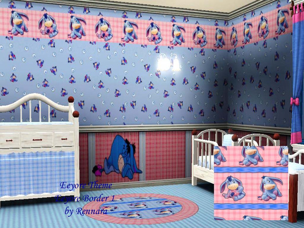 Sims 3 — EeyoreBorder1Theme by Rennara — Thanks so much to Gabi0pal who sent me these three funtastic items for Eeyore's