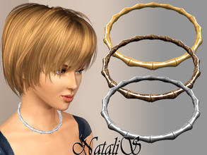 Sims 3 — NataliS bamboo necklace 005 FA-YA by Natalis — Bamboo metal necklace for YA-FA.