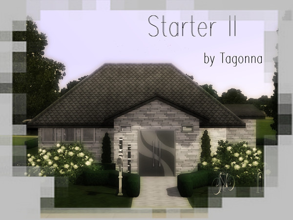 Sims 3 — Starter II by Tagonna — Starter II is a small modern house-studio for your sim or just-married couple. No CC.