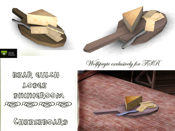 Sims 3 — Bear Gulch Lodge Diningroom Decor Cheesetray by wolfspryte — part of the Bear Gulch Lodge Dining Collection