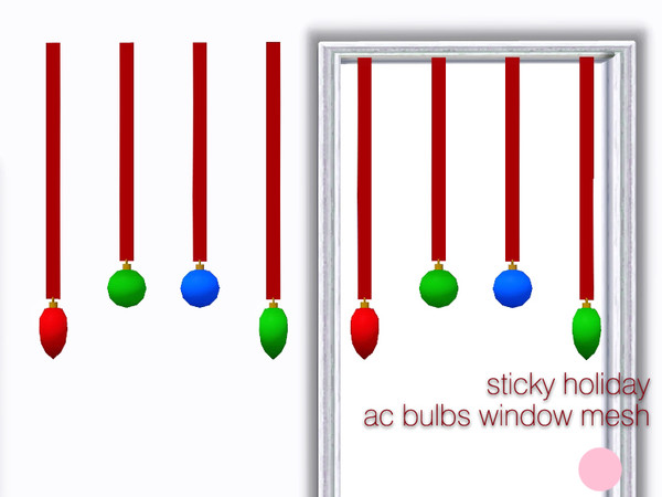 Sims 3 — Holiday AC Bulbs Window Mesh by DOT — Holiday AC Bulbs Window Mesh by DOT of The Sims Resource