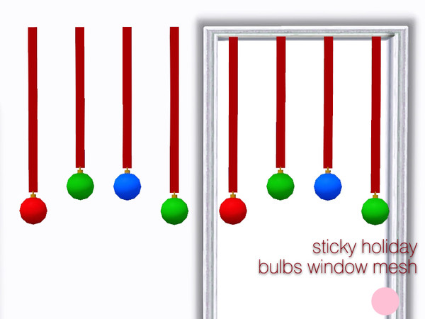Sims 3 — Holiday Bulbs Window Mesh by DOT — Holiday Bulbs Window Mesh by DOT of The Sims Resource