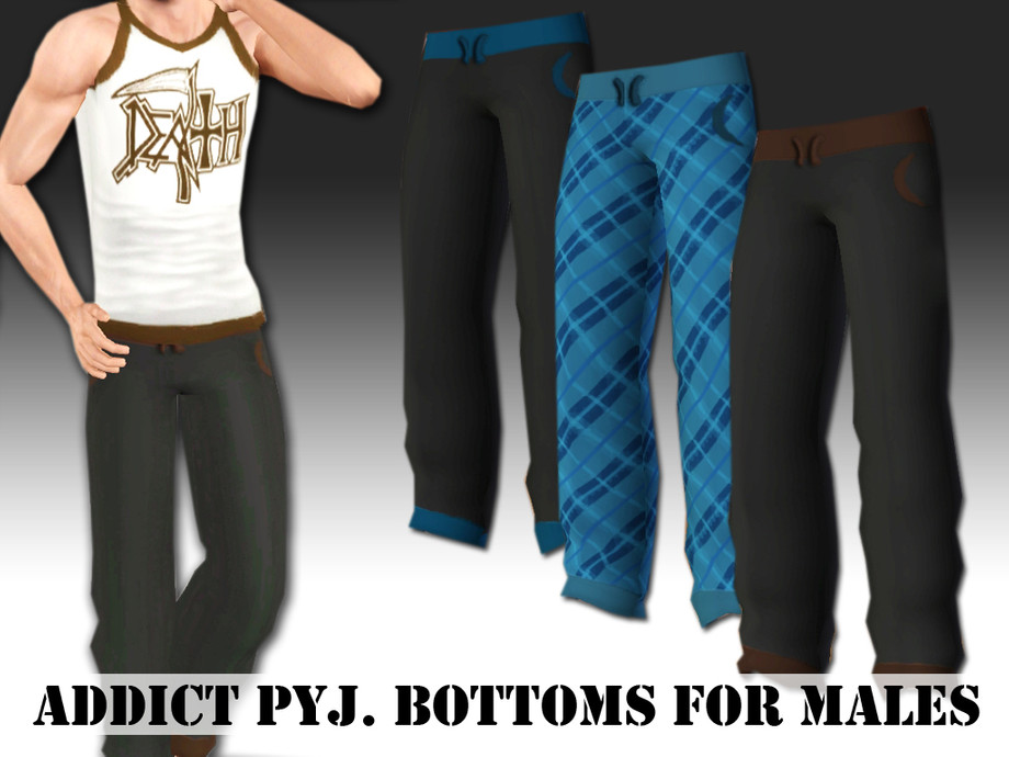 The Sims Resource - Addict Pyjama Bottoms