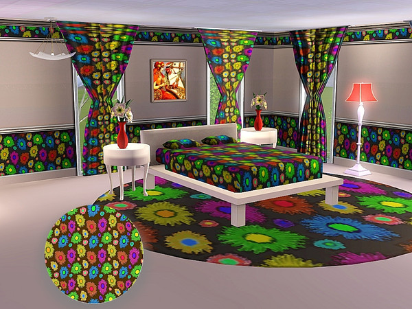 Sims 3 — marcorse_mop tops pattern by marcorse — A darker, but still quite colourful, design of 'mop top' stylised