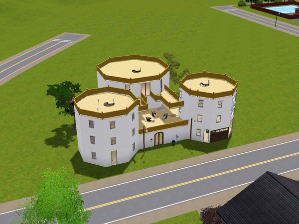 Sims 3 — modern castle by borhene — a medival/modern house ! with 2 bedrooms 1 tolet 5 spare rooms 1