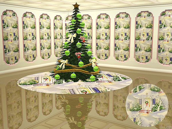 Sims 3 — marcorse_xmas scene pattern by marcorse — An inviting Christmas card scene showing a decorated front door and