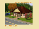 Sims 3 — El Musica by mens00672 — This 1 bed, 1 bath will inpsire any musician. The warm Spanish style is great for