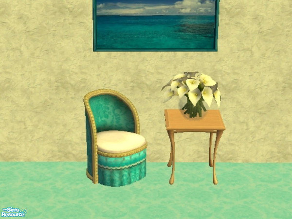 Sims 2 — Parsimonious Chair Recolors - Aqua by zaligelover2 — A recolor of Parsimonious\'s Monte Carlo armchair.