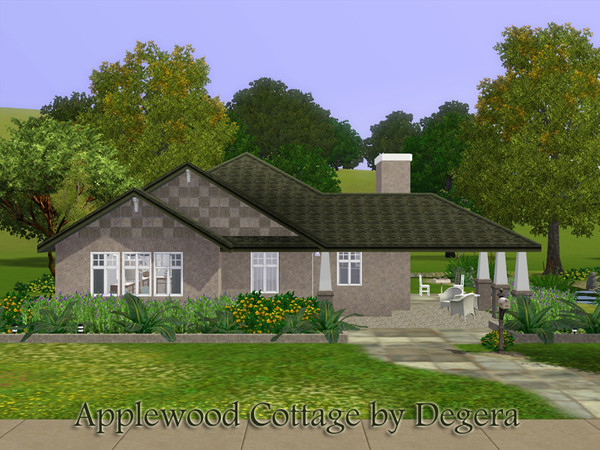 Sims 3 — Applewood Cottage by Degera — A cozy country cottage, Applewood features three bedrooms, two and one half