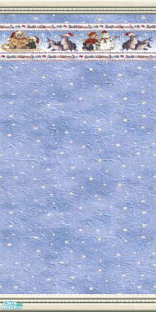 Sims 2 — SnowyPlayground - wall01 by perelinka — Basic snowy wallpaper.
