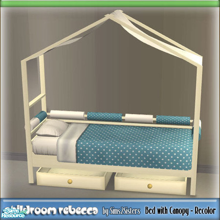 Sims 2 — S2S Childroom Rebecca - Bed with canopy - Recolor by sims2sisters — 