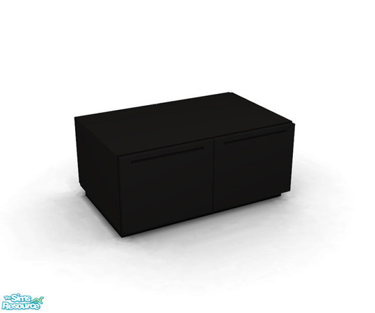 Sims 2 — Universal Bathroom - Black Endtable Recolor by Murano — End table in black.