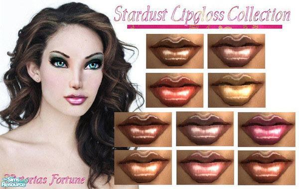 Sims 2 — VF Stardust Lipgloss Collection by fortunecookie1 — These 10 lipglosses were created to go with the VF Stardust