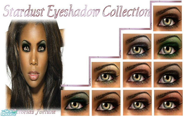 Sims 2 — VF Stardust Eyeshadow Collection by fortunecookie1 — These new eyeshadows look as if they have been sprinkled