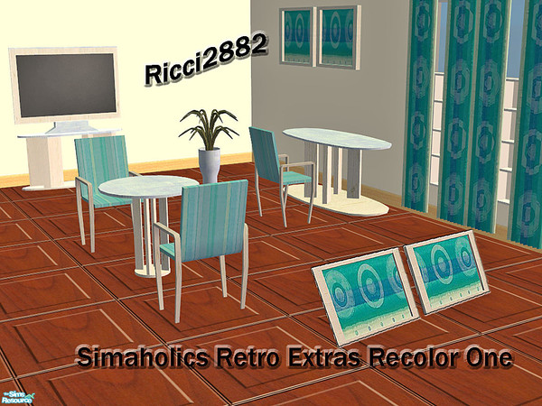 Sims 2 — Simaholics Extras Recolor One by TheNumbersWoman — A Recolor of the Extras to match the Set Recolor