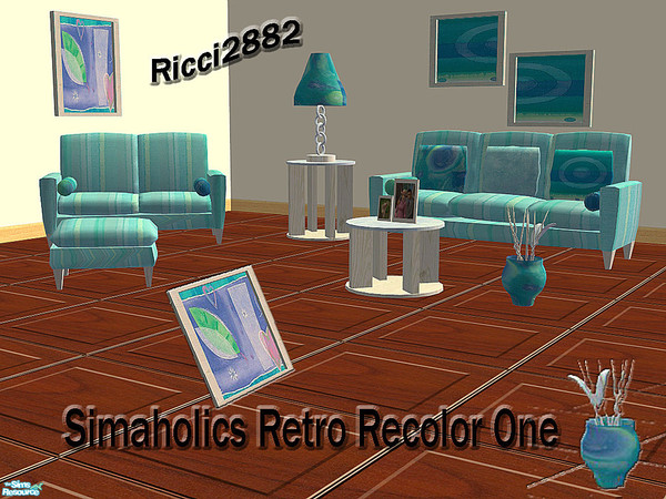 Sims 2 — Simaholics Room Recolor One by TheNumbersWoman — A Recolor of the Simaholics Set