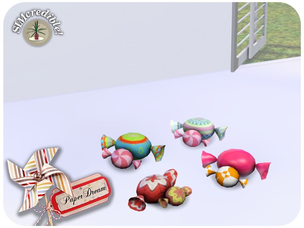 Sims 3 — Paper Dream Candy Cushions by SIMcredible! — by SIMcredibledesigns.com available at TSR