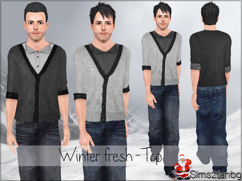 The Sims Resource - WinterFresh - Top with shirt