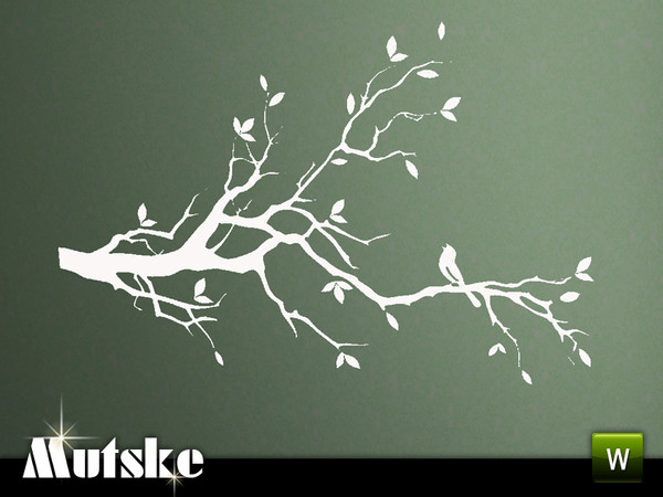Sims 3 — Teenageroom Aria Floral Decal by Mutske — 1 recolorable parts. Environment 2. Made by Mutske@TSR. TSRAA.
