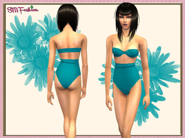 Sims 2 — SM Fashion 252_01 - FA_YA Swimwear by sandrinha — Green highwaisted bikini. I hope you enjoy it :)