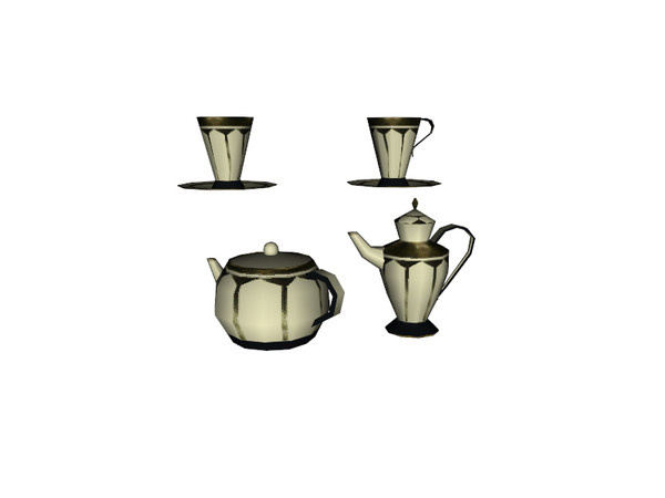 Sims 3 — Kitchen Sophie - Decodishes for Cabinet by ShinoKCR — Deco dishes for the Cabinet and Hutch (Coffeecan, cups,