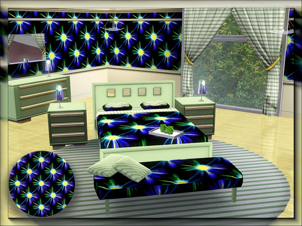 Sims 3 — marcorse_hot spot pattern by marcorse —  A 'hot' spotlight design in shades of neon blue, green, yellow and