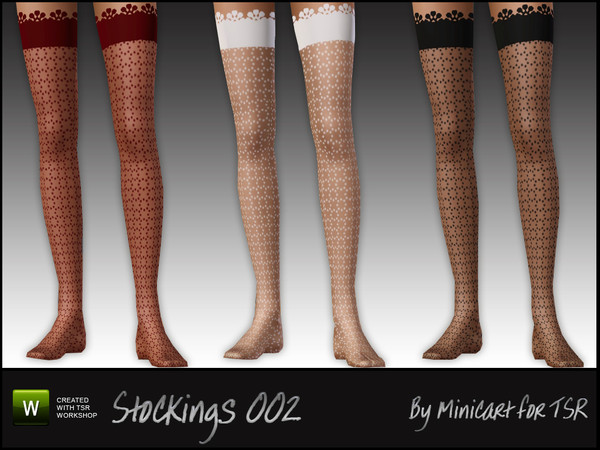 Sims 3 — Stockings 002 by minicart — Pretty stockings for everyday, formal, sleep or career. Female teen, young adult,