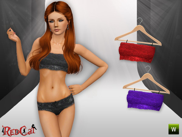 Sims 3 — Sexy Lingerie Set_Bra by RedCat — 1 Recolorable Pallet. 3 Different Styles. Game Mesh. ~RedCat