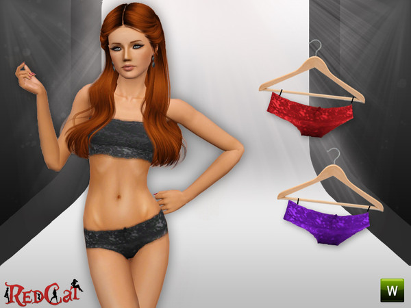 Sims 3 — RedCat- Sexy Lingerie Set_Mini by RedCat — 1 Recolorable Pallet. 3 Different Styles. Game Mesh. ~RedCat