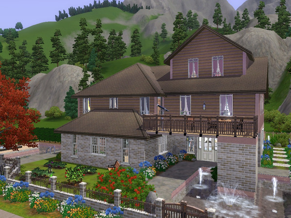 Sims 3 — Nicole by Ayafox — First Floor: -study -eat in kitchen -livingroom -laundry -bathroom Second Floor: -two