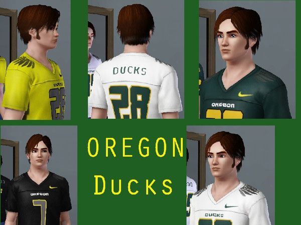 Sims 3 — Oregon Ducks Jersey by RamenNoodles — This is the jersey for the Oregon Ducks.