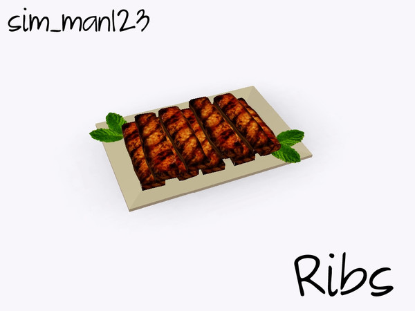 Sims 3 — Ribs by sim_man123 — Ribs, made by sim_man123 from TSR. TSRAA. Deco Only.
