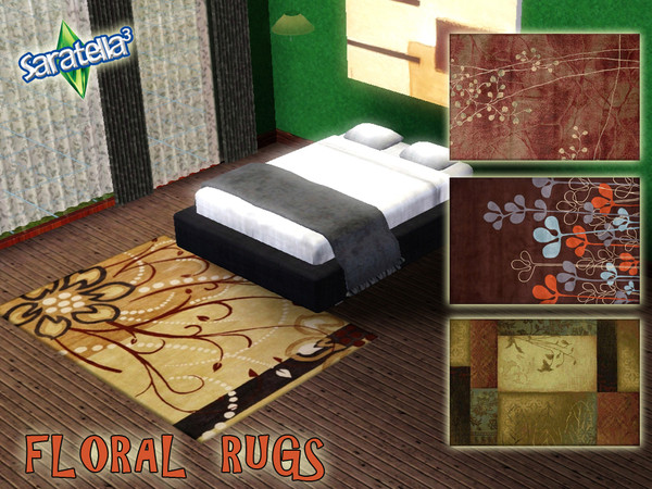 Sims 3 — Floreal Rugs by saratella — floral harmonies for the rooms of your sims