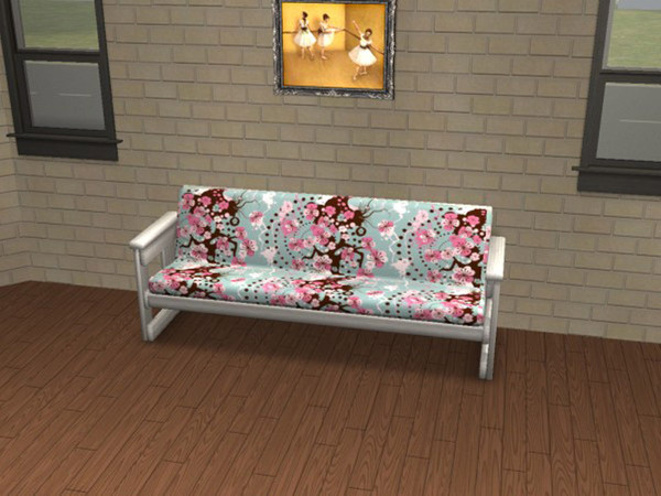 Sims 2 — Futonesque Cherry Blossom  by portiapudding — Fifteen recolours of the Futonesque Sofa from the Base Game. It\'s