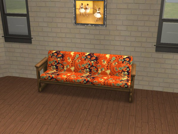 Sims 2 — Futonesque China Town  by portiapudding — Fifteen recolours of the Futonesque Sofa from the Base Game. It\'s a