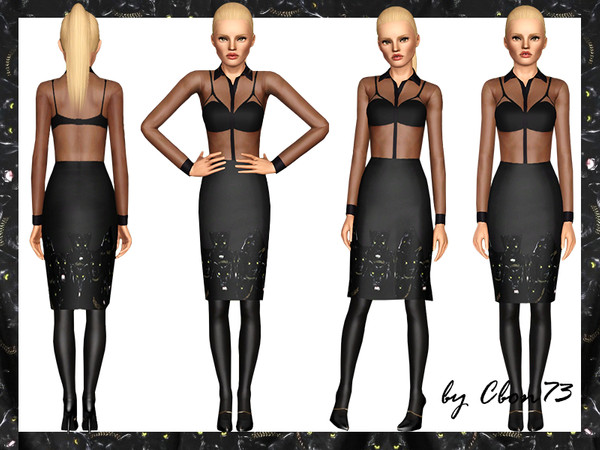 Sims 3 — Transparent Shirt  by Cbon73 — Transparent shirt with cutout bra. Female Adult and Young-Adult. Everyday and