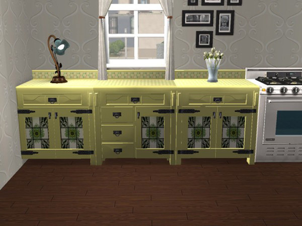 Sims 2 — Impossible Mission Floral Base by portiapudding — Recolours of the top and base in matching colours, each with