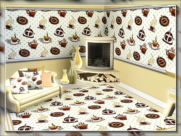 Sims 3 — marcorse_coffeetime pattern by marcorse — A simple repeat pattern with a coffee-time theme.
