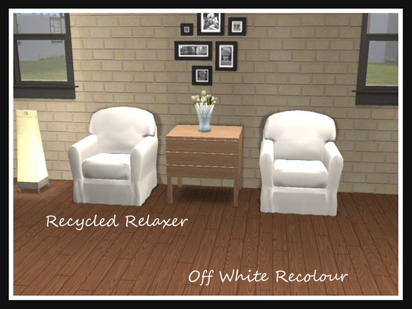 Sims 2 — Recycled Relaxer Recolour Collection Off White by portiapudding — Fourteen Recolours to match the Coming Up